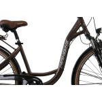 Mestský bicykel 28" Mahbike City Bike 3 prevodový hliníkový 17" hnedá matná
